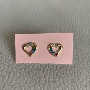 Sterling Silver Heart Post Earrings